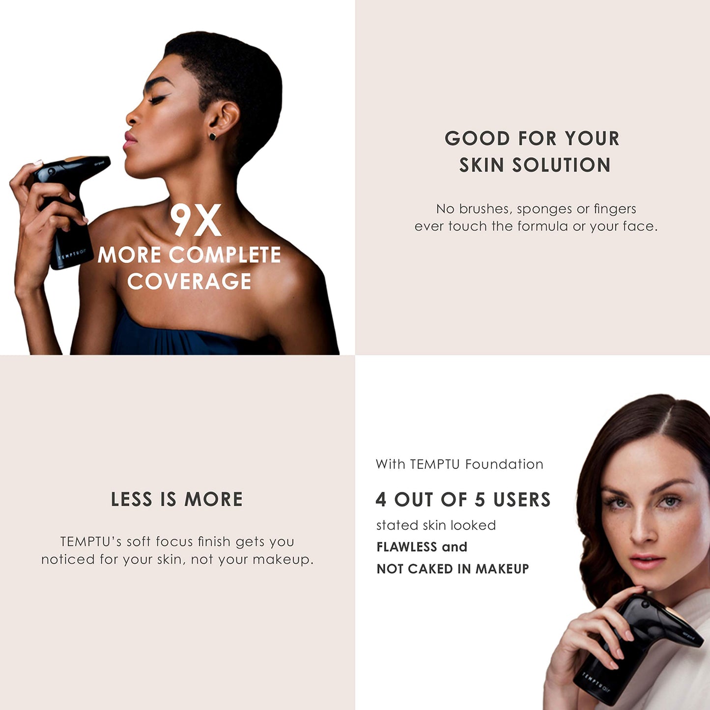 TEMPTU Air Perfect Canvas Airbrush Starter Kit, 9.5N/C Latte