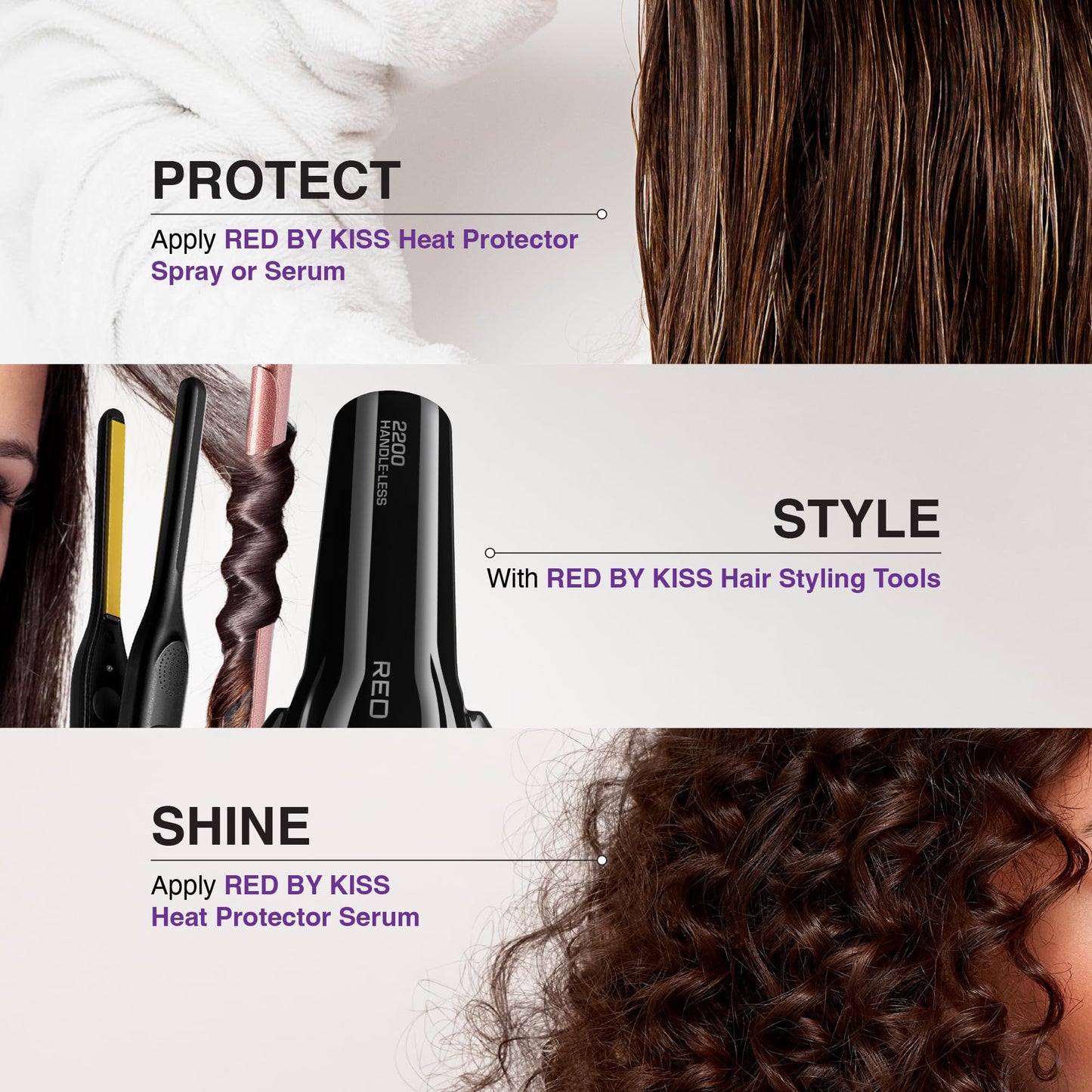 Red by Kiss Heat Protector Spray for Thermal Protection, Anti-Frizz, Ultra Shine, and Hydration - Protects Hair Up To 460°F (2 Fl Oz)
