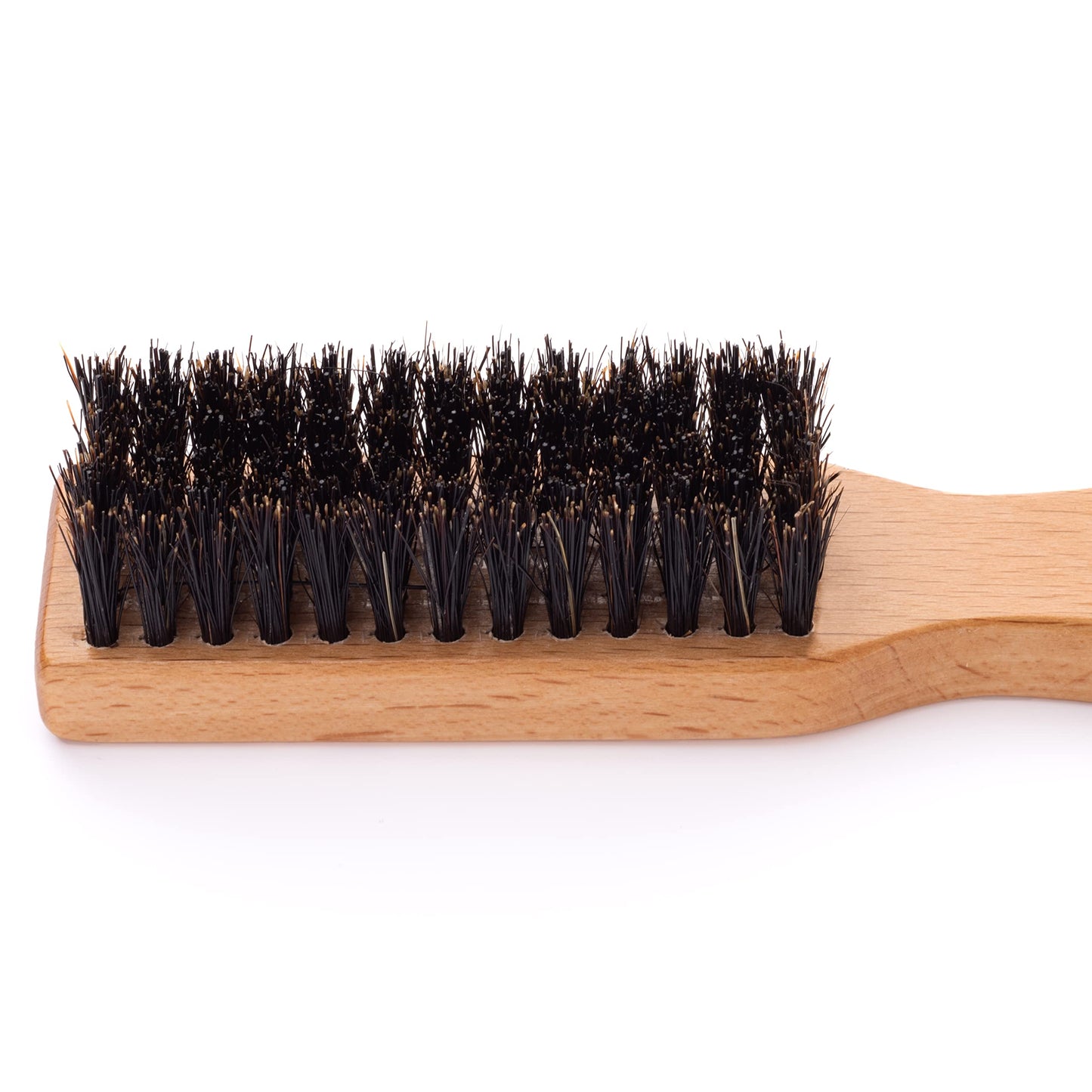 GranNaturals Barber Brush for Fades and Clipper Brush Cleaning - Boar Bristle Mini Slick Back Hairbrush Salon & Barber Accessory for Fades, Blades