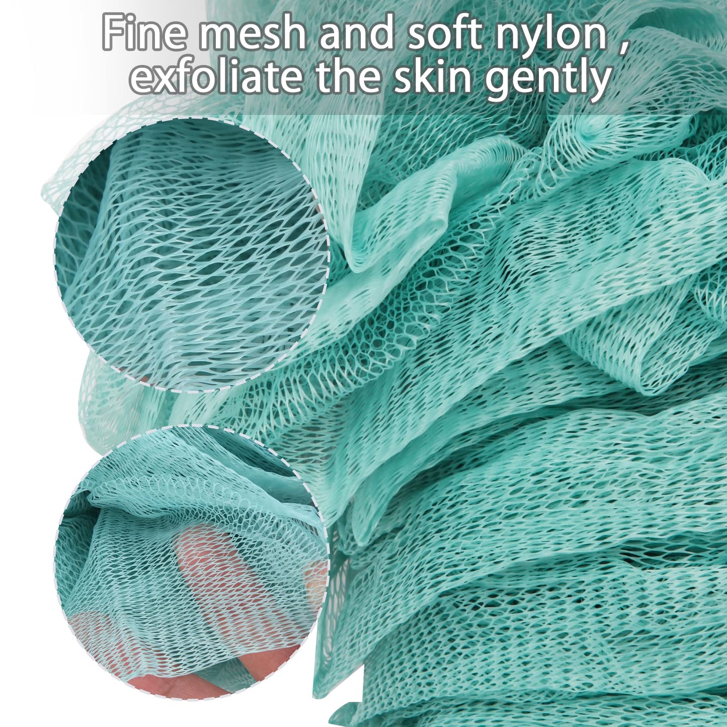 Evmliy 2Pack Back Scrubber for Shower, Loofah Sponge Brush Exfoliating Body, Long Handle Scrub Brush for Shower with Loofah on a Stick for Back Use