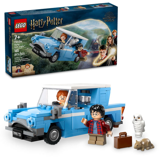LEGO Harry Potter Flying Ford Anglia 76424, Buildable Car Toy with 2 Minifigures, Fun Playset & Gift for Kids, Boys, Girls & Fans Ages 7+