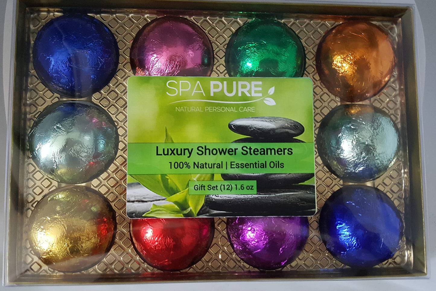 Spa Pure Shower Tablet Aromatherapy: 2 Gift Sets Made in USA with 100% Pure Essential Oils (24 Count)