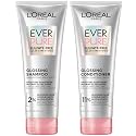 L’Oreal Paris Sulfate Free Glossing Shampoo and Conditioner Set with Glycolic Acid, Provides Intense Glass Shine & Smoothness, Suitable for Dull, Dry