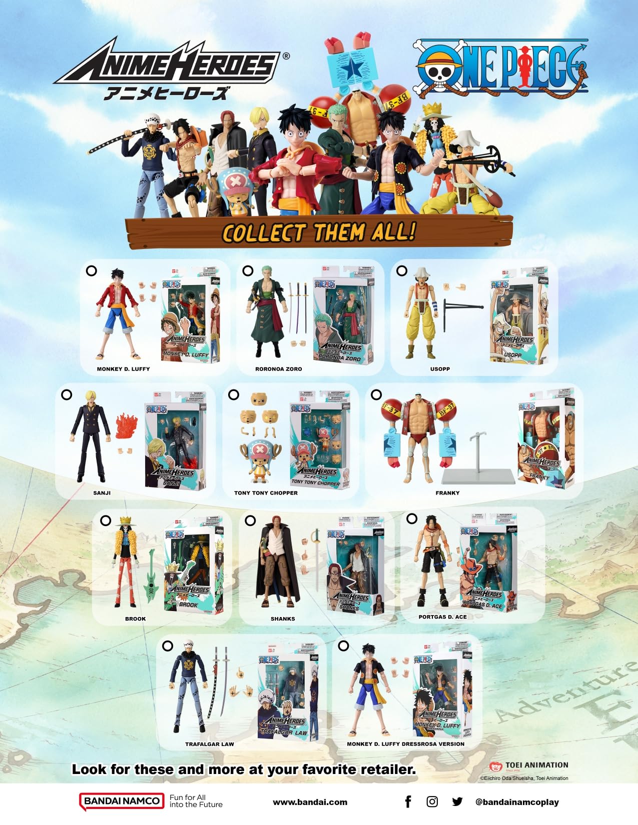 ANIME HEROES - One Piece - Monkey D. Luffy Renewal Version Action Figure