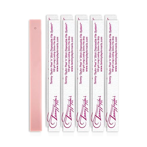 Tammy Taylor 100 Grit Acrylic Finger Nail Files for Women, 100/180 Limas para Uñas & Emery Boards for Nails, Professional Manicure Tools, Salon Art