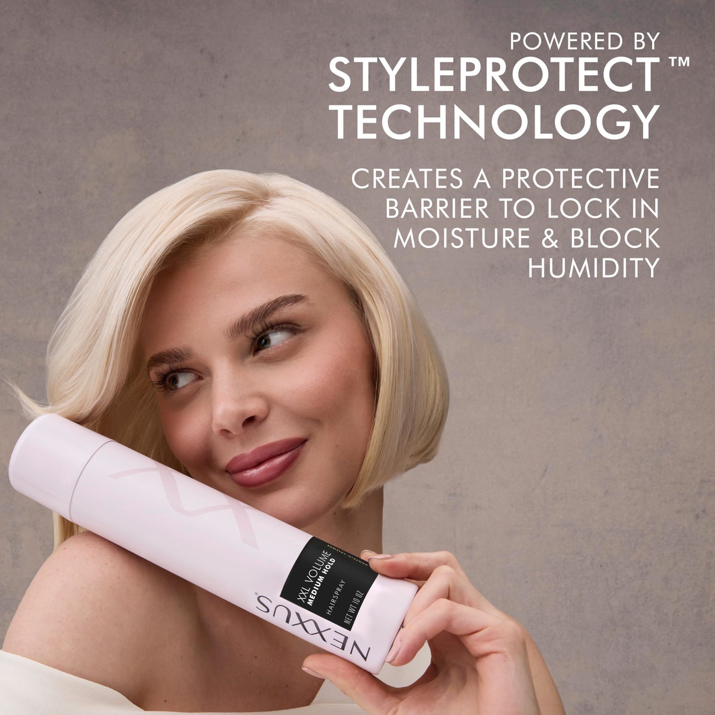 Nexxus Styling Spray XXL Finish Volume Medium Hold Hairspray Powered by STYLEPROTECT Technology 10 oz
