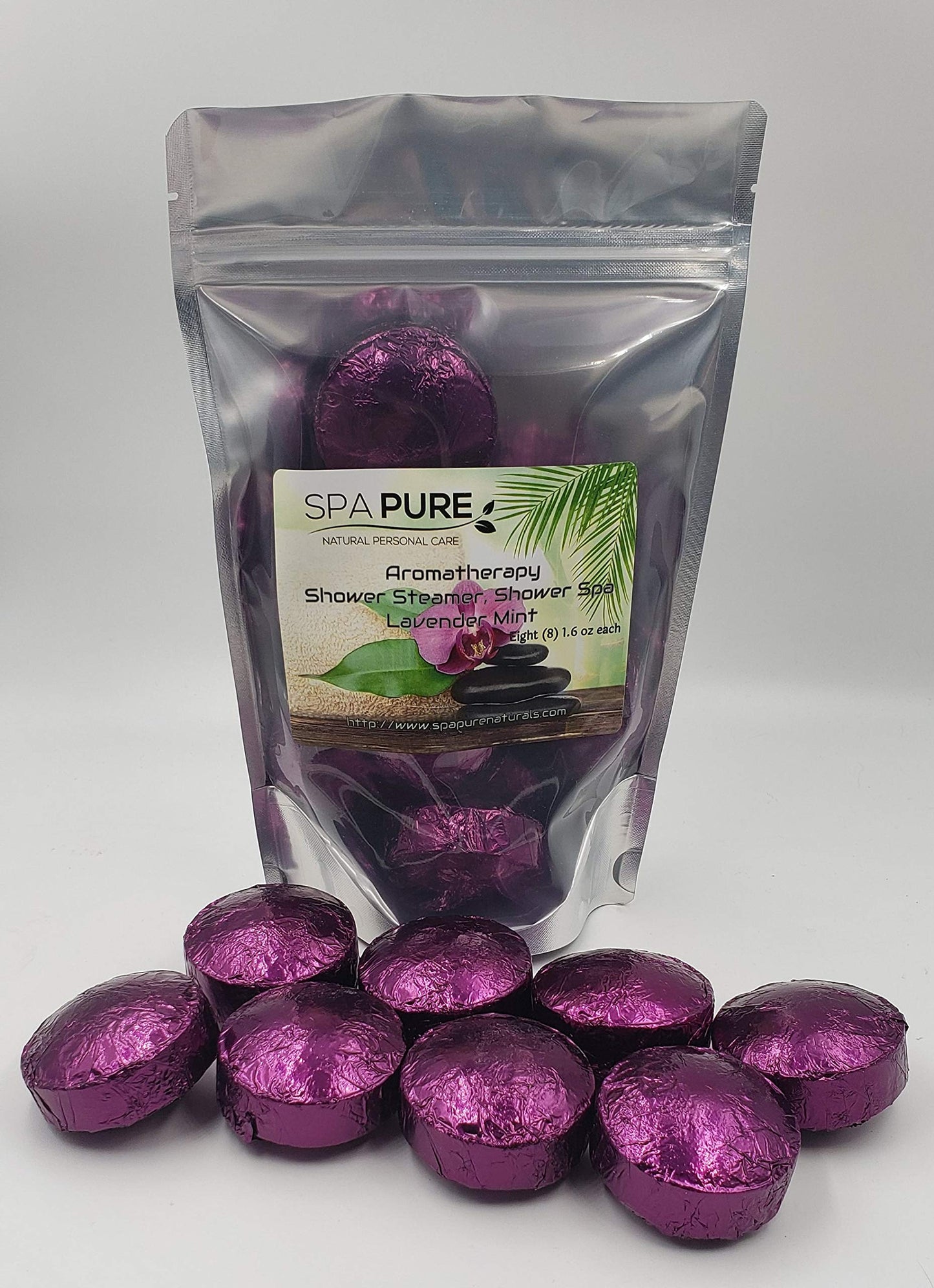 Spa Pure Lavender Mint Aromatherapy: Shower Bombs Tablets Steamers With 100% Natural/Organic Essential Oils - Transform Your Shower - Transform Your…