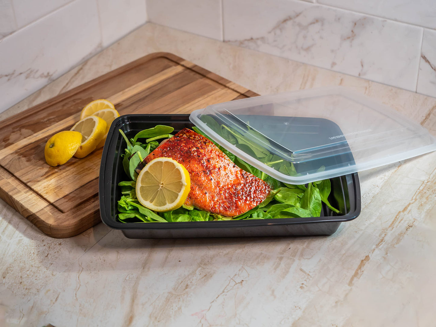 DHG PROFESSIONAL 50 sets Rectangle 58oz Meal Prep Containers with lids Microwavable Food Container Plastic BPA Free Rectangle