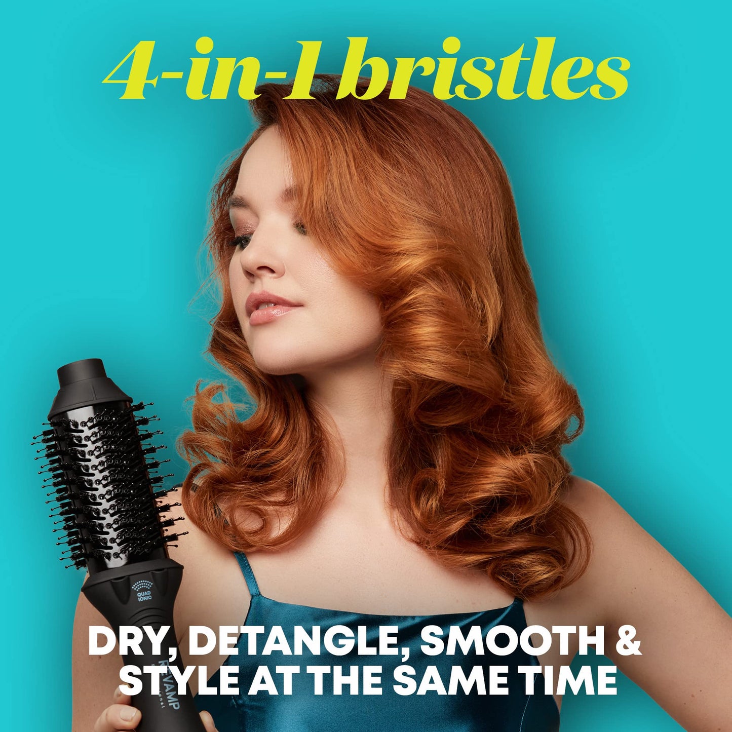 Revamp Progloss Perfect Blow Dry Volume Styler - Ceramic Barrel Hair Dryer Brush for Wet or Dry Styling, Infused with Progloss Oils for Frizz-Free