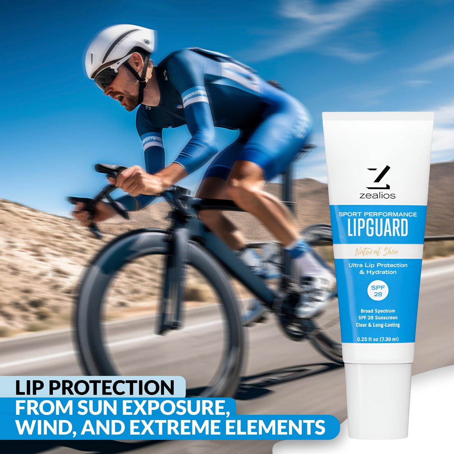 Zealios LipGuard Lip Balm 0.25 FL Oz Pack of 3 - SPF 28 UVA/UVB Protection - Hydrating Sunscreen Lip Balm for Dry and Cracked Lips - Paraben Free