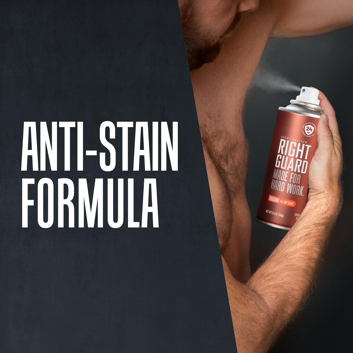 Right Guard Sport Original Scent Deodorant Spray - Aluminum Free Protection Spray Deodorant For Men, Blocks Sweat, 24-Hour Odor Protection