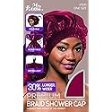 Ms Remi Premium Braid Shower Cap Burgundy 25 inch long and 18.5 inch wide