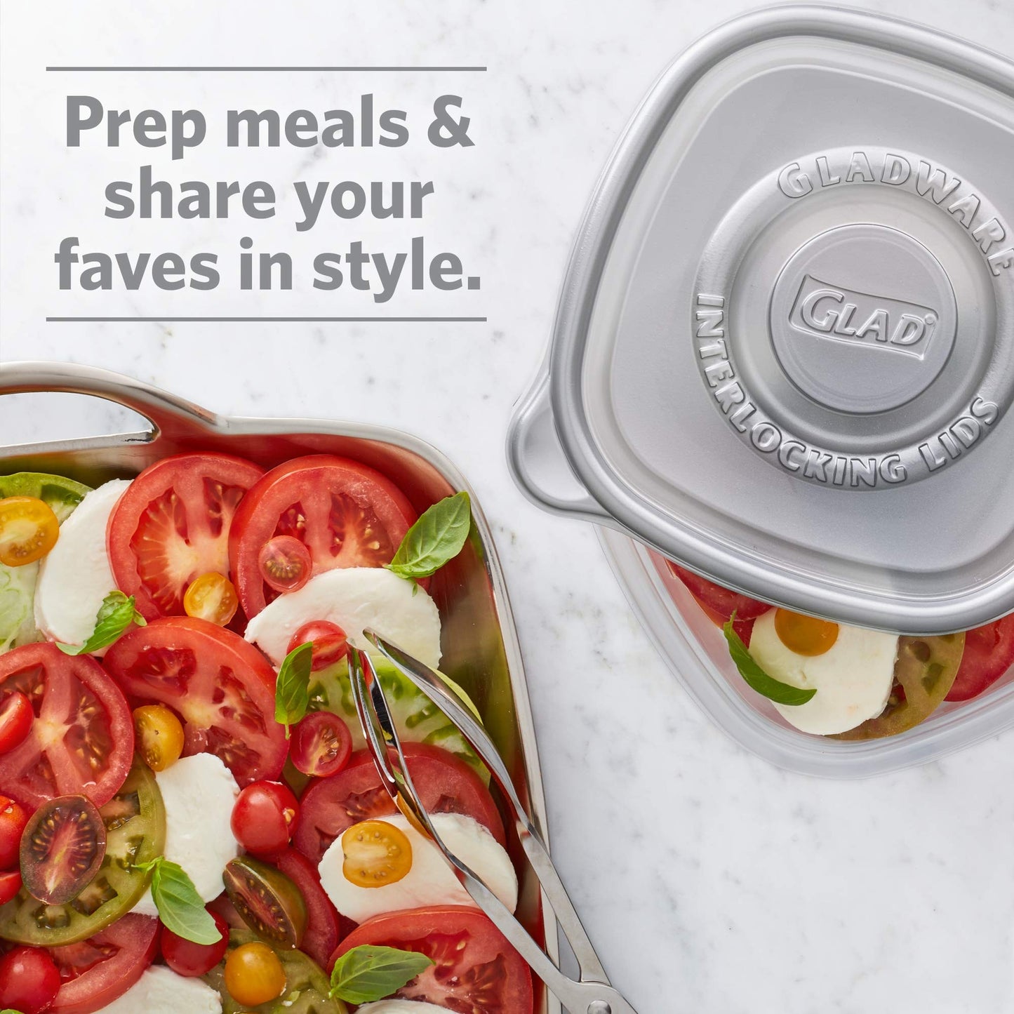 Glad GladWare Home Mini Round Food Storage Containers - Small Meal Container Holds up to 4 Ounces of Food - Lock Tight Seal, 8 Count