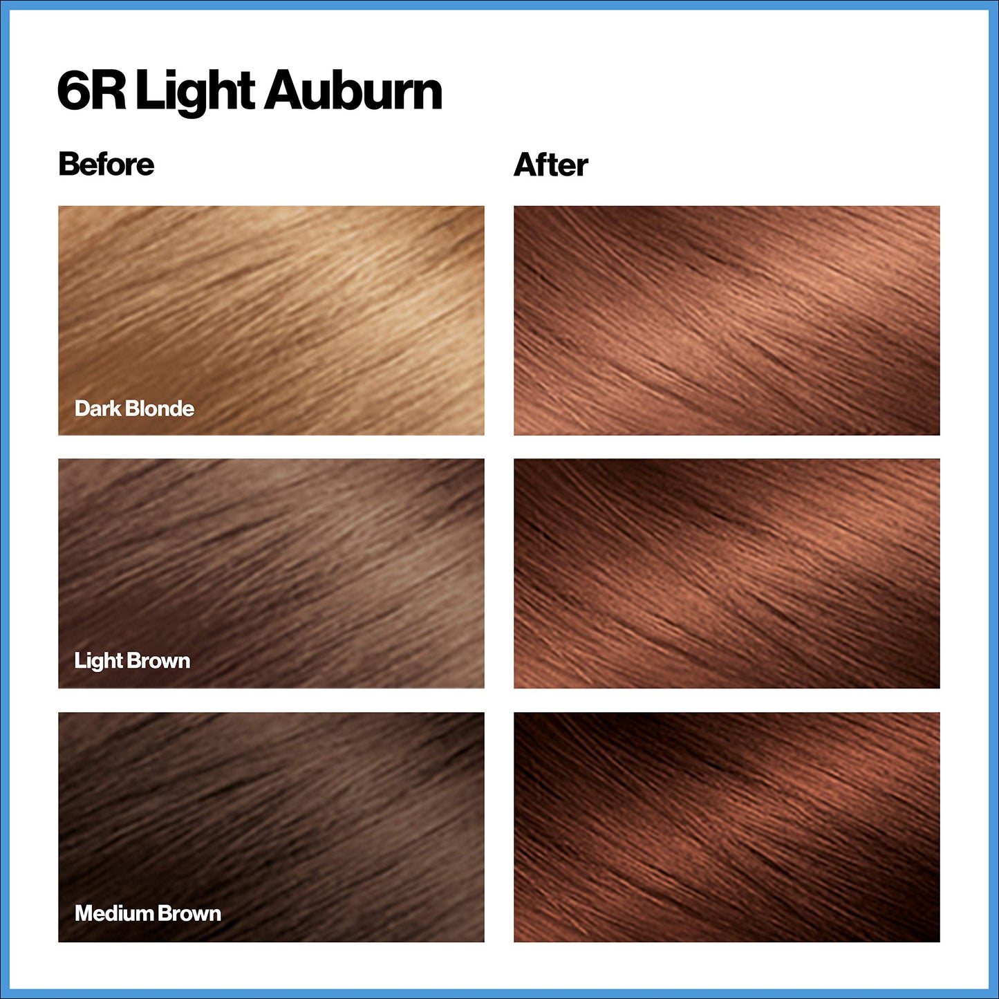 Revlon Permanent Hair Color, Permanent Hair Dye, Total Color with 100% Gray Coverage, Clean & Vegan, 6R Light Auburn, 3.5 oz