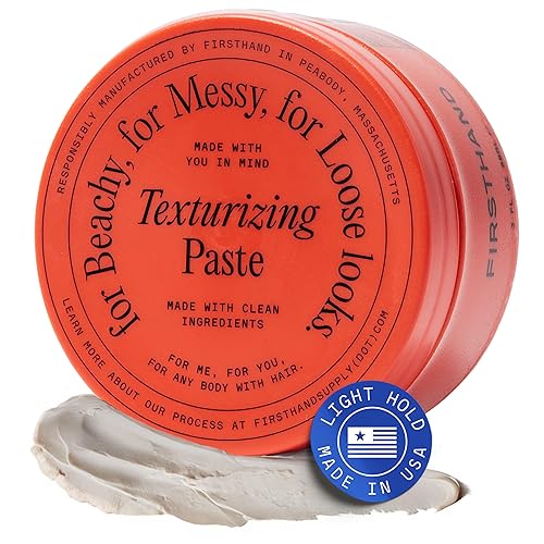 Firsthand Supply Texturizing Paste for Men & Women - Medium Hold, Natural Finish - Water-Based, Non Greasy Texture Clay - Adds Lasting Volume
