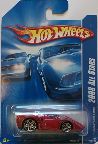 Hot Wheels 2008 All Stars 066 66 Red Tooned Enzo Ferrari 1:64 Scale