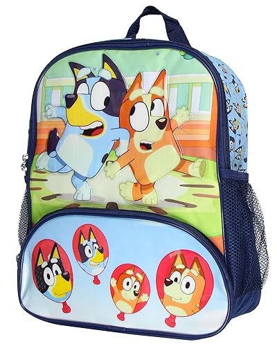 AI ACCESSORY INNOVATIONS Bluey 14" Kids School Travel Backpack Bag For Toys w/Raised Character Designs