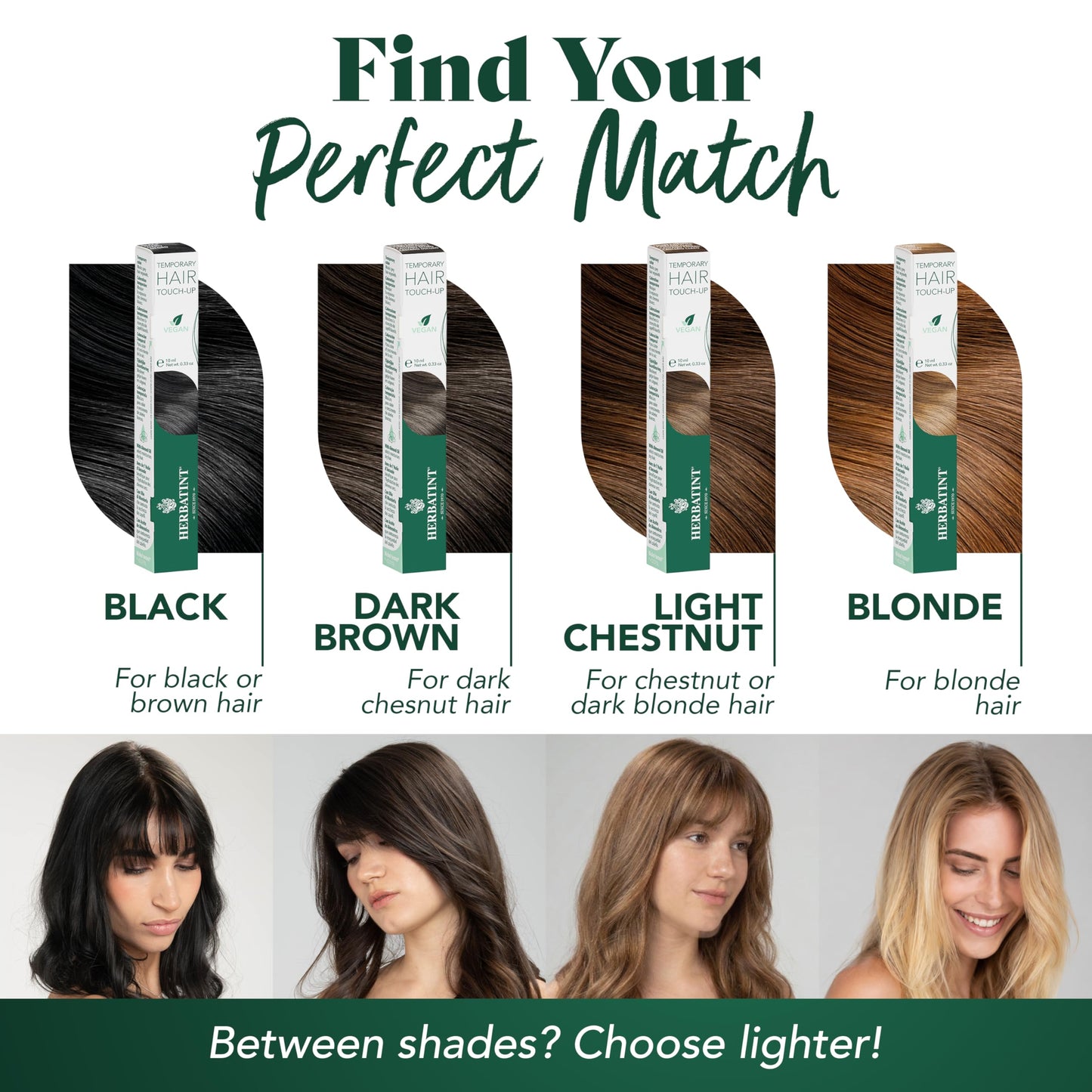 Herbatint Temporary Hair Touch-Up - Instantly Mask Grey Roots Between Coloring with Easy To Apply Precision Brush Kit - Natural-Looking Concealer