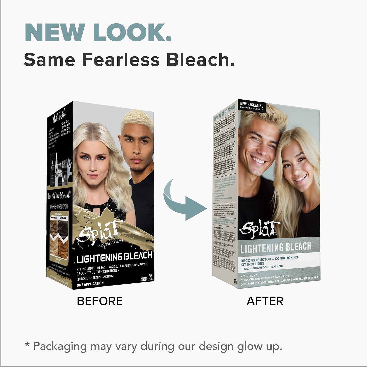Splat Lightening Bleach Kit, 1 Application, Includes Oxide, Lightening Bleach Powder, Complete Shampoo & Deep Reconstructor Conditioner, Hair Bleach