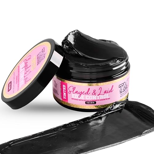 The Mane Attraction Black Edge Control Tinted- 3oz | Edge Gel for Thinning Hairlines | Flake-Free Growth Gel with Strong Hold for Natural Styles