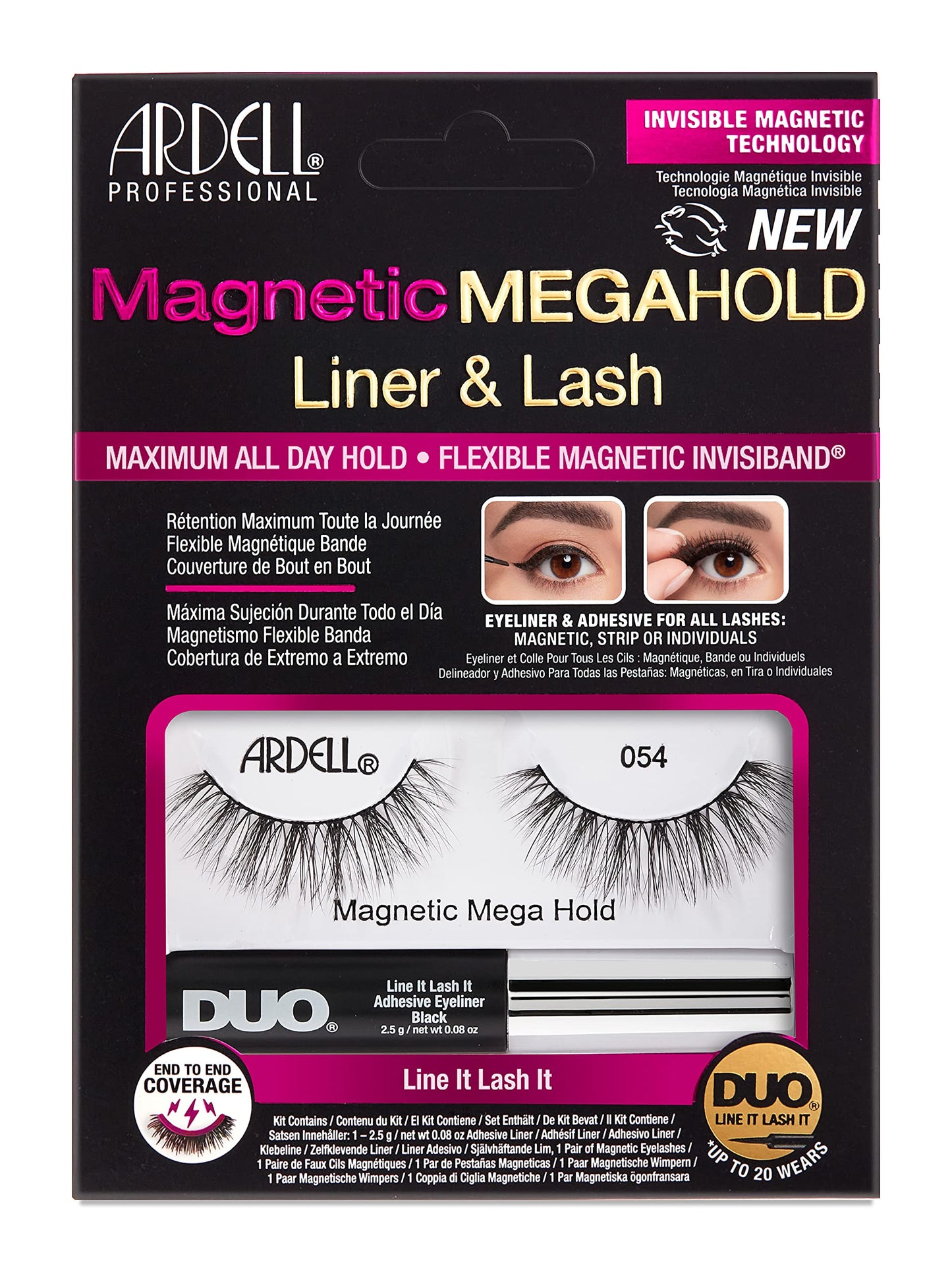 Ardell Magnetic MegaHold Liquid Liner & Lash 054, 1 pair
