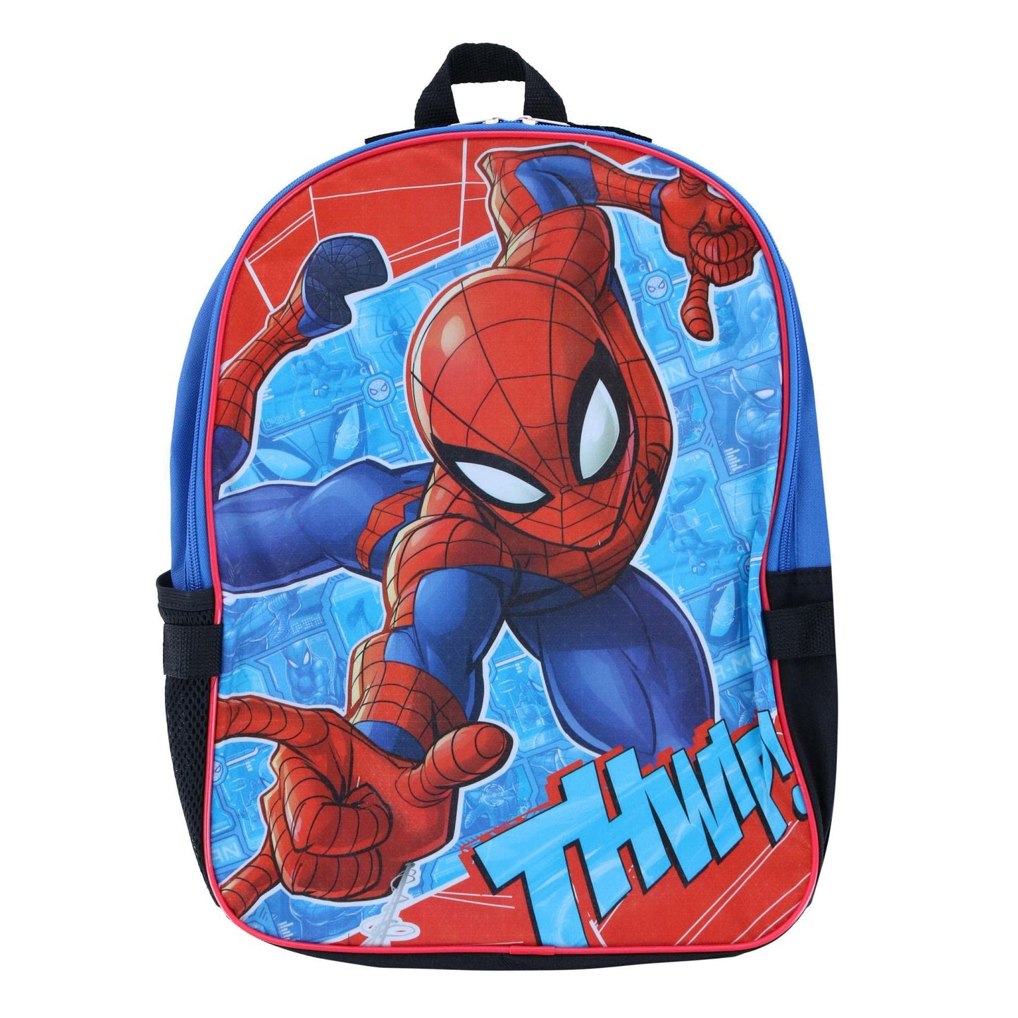 Marvel Boy's Spider-Man 16-Inch Backpack with Lunch Bag, Blue