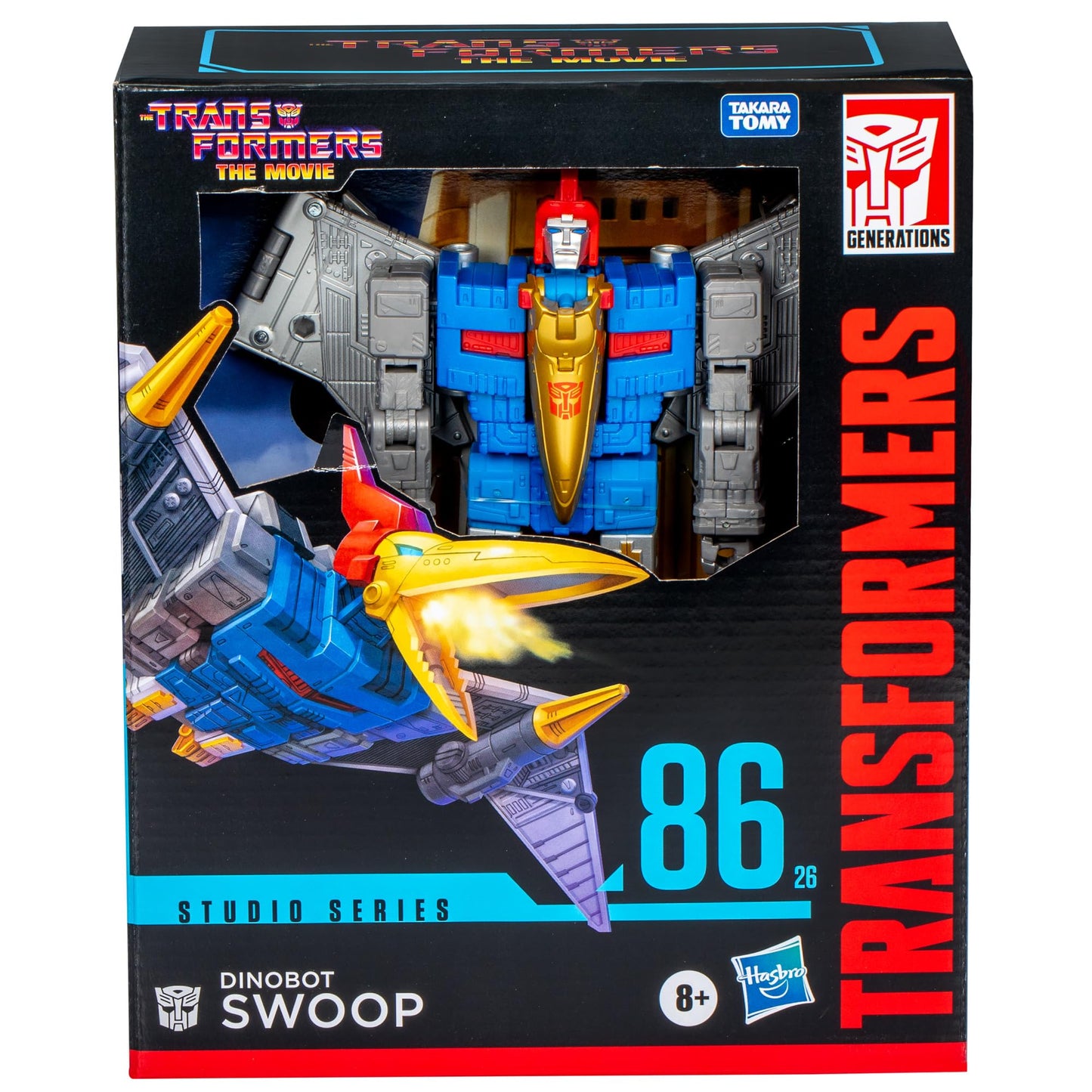 Transformers Toys Studio Series Leader The The Movie 86-26 Dinobot Swoop, 8.5-inch Converting Action Figure, 8+