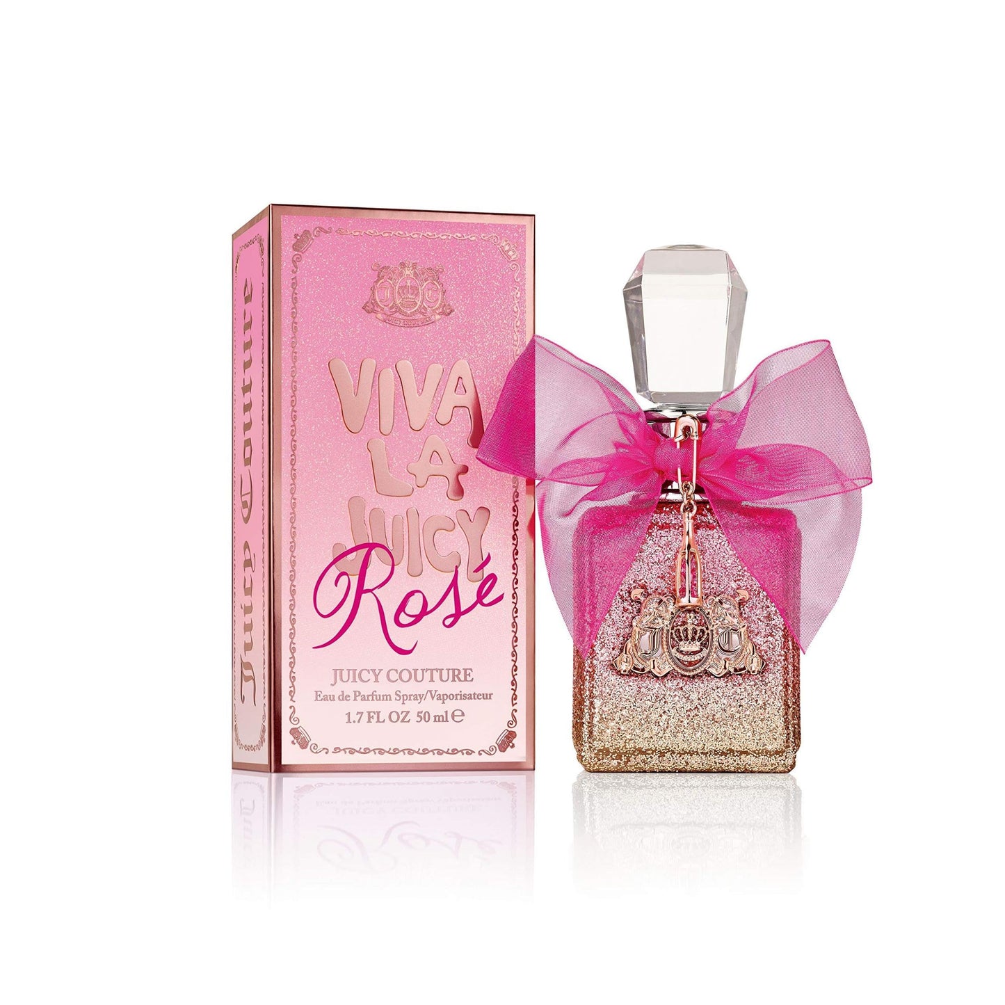 Juicy Couture Viva La Juicy Rose Eau De Parfum, Women's Perfume with Notes of Pear, Rose & Ambrox - Fruity & Floral Perfume for Women, EDP Spray, 1.7