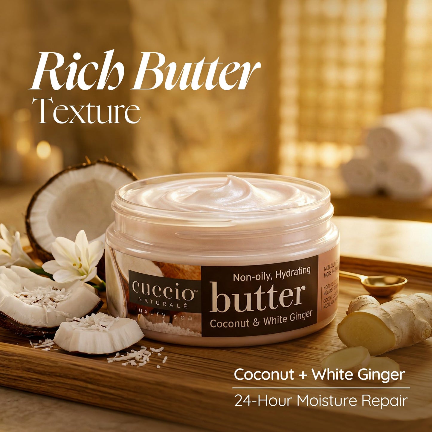 Cuccio Naturale Butter Blends - Ultra-Moisturizing, Renewing, Smoothing Scented Body Cream - Deep Hydration For Dry Skin Repair - Made With Natural