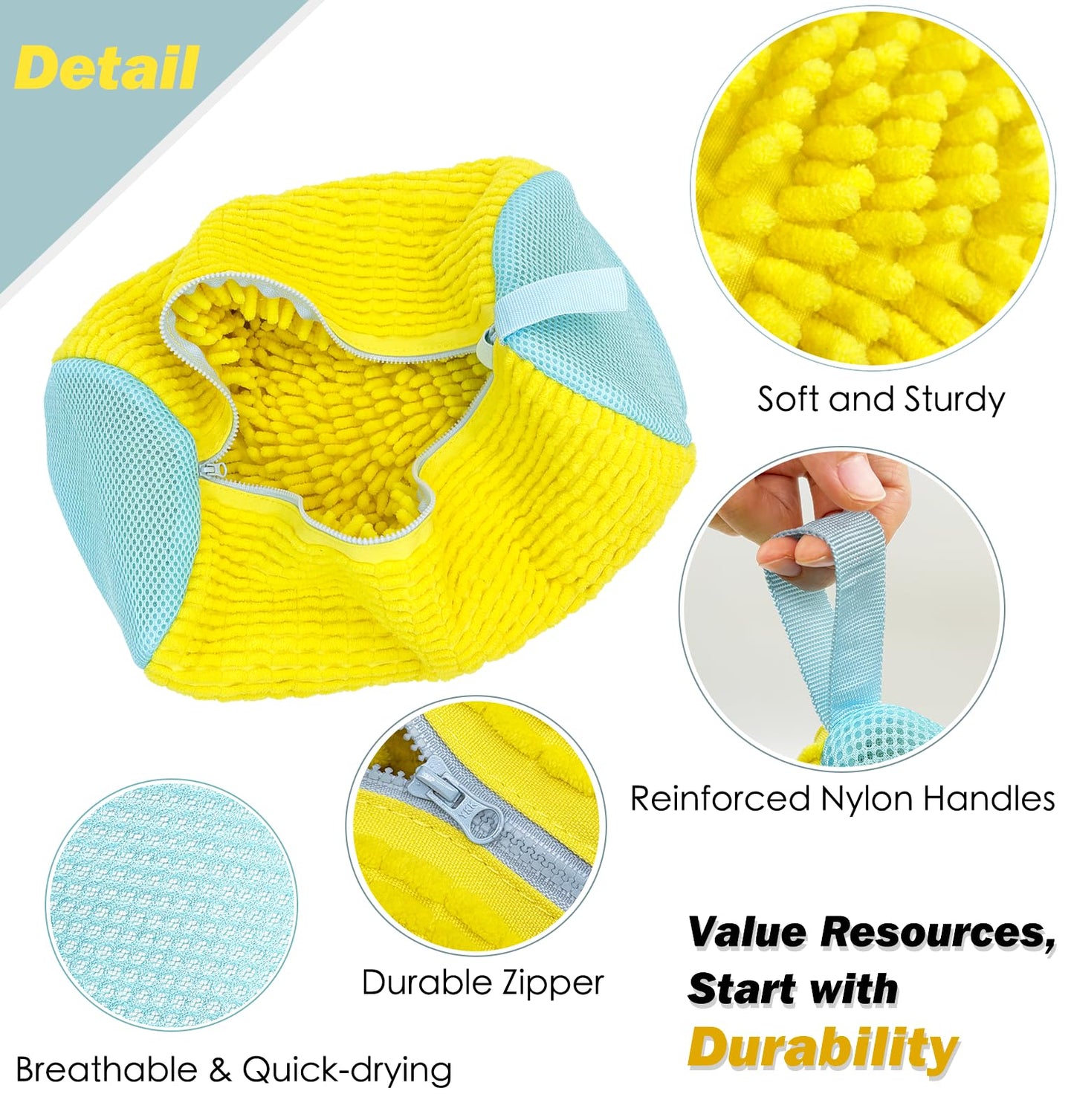 Shoe Washing Machine Bag – Reusable Laundry Bag for Sneakers & Tennis Shoes, Microfiber Lining, Self-Locking Zipper + Storage Bag