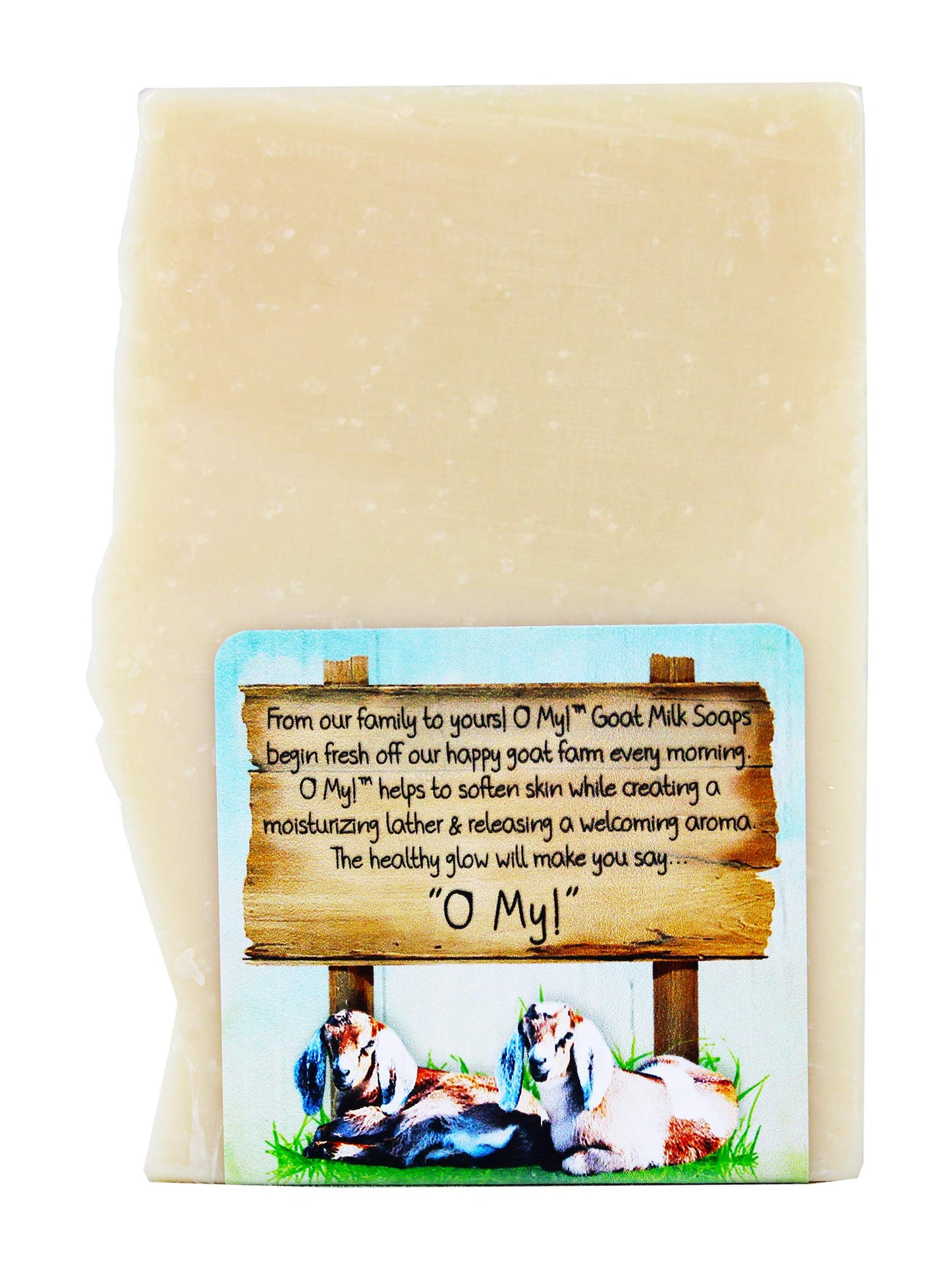 O My! Goat Milk Soap :: All Natural Hand, Face & Body Soap, 6 Oz. Bar :: Handmade in USA with Farm Fresh Goat's Milk :: Lightly Scented, Non Drying