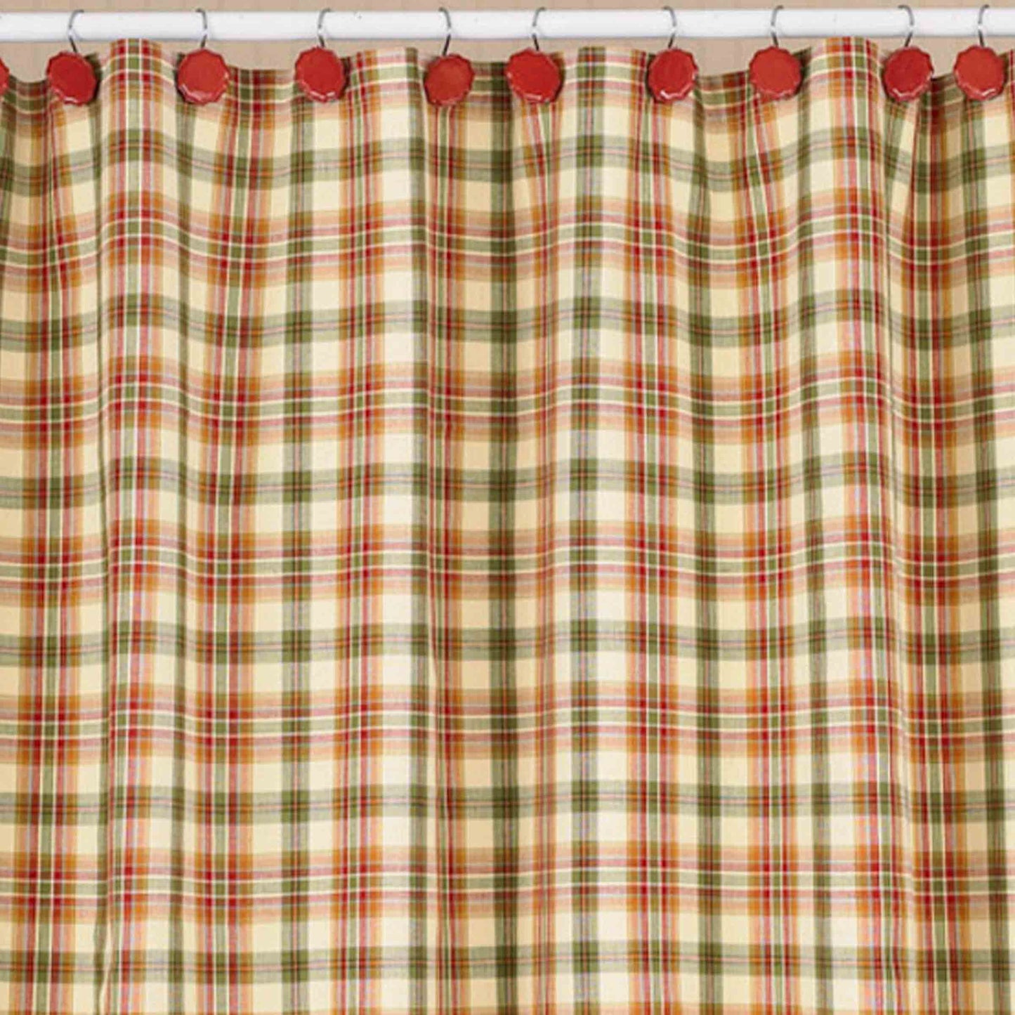 Park Designs Lemon Pepper Shower Curtain, 72 by 72"