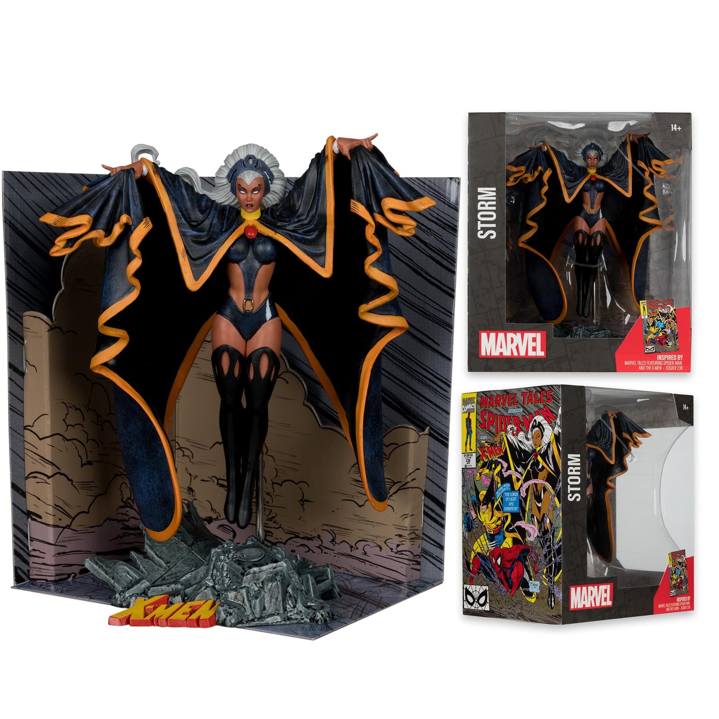 McFarlane Toys - Marvel Storm 1:10th Scale Collectible with Scene (Marvel Tales Featuring Spider-Man and The X-Men #236)