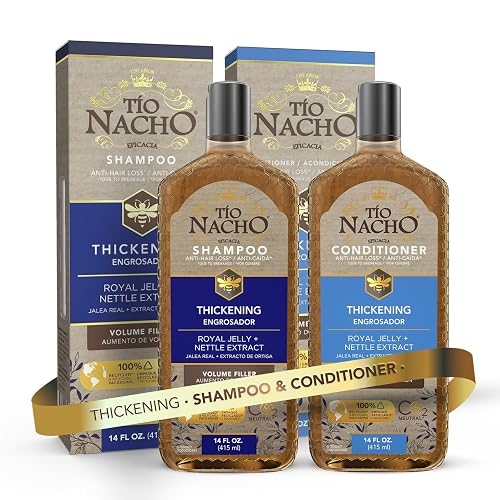 Tio Nacho Thickening Shampoo & Conditioner Set for Thinning Hair - Hair Loss Shampoo for Men & Women + Thickening Conditioner with Natural Extracts