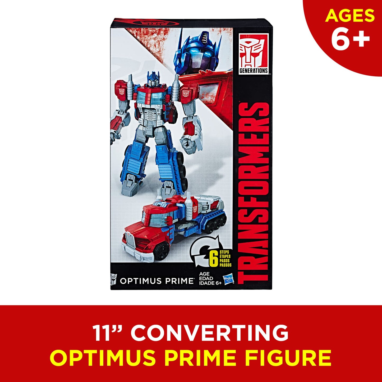 Transformers Toys Heroic Optimus Prime Action Figure - Timeless Large-Scale Figure, Changes into Toy Truck - Toys for Kids 6 and Up, 11-inch