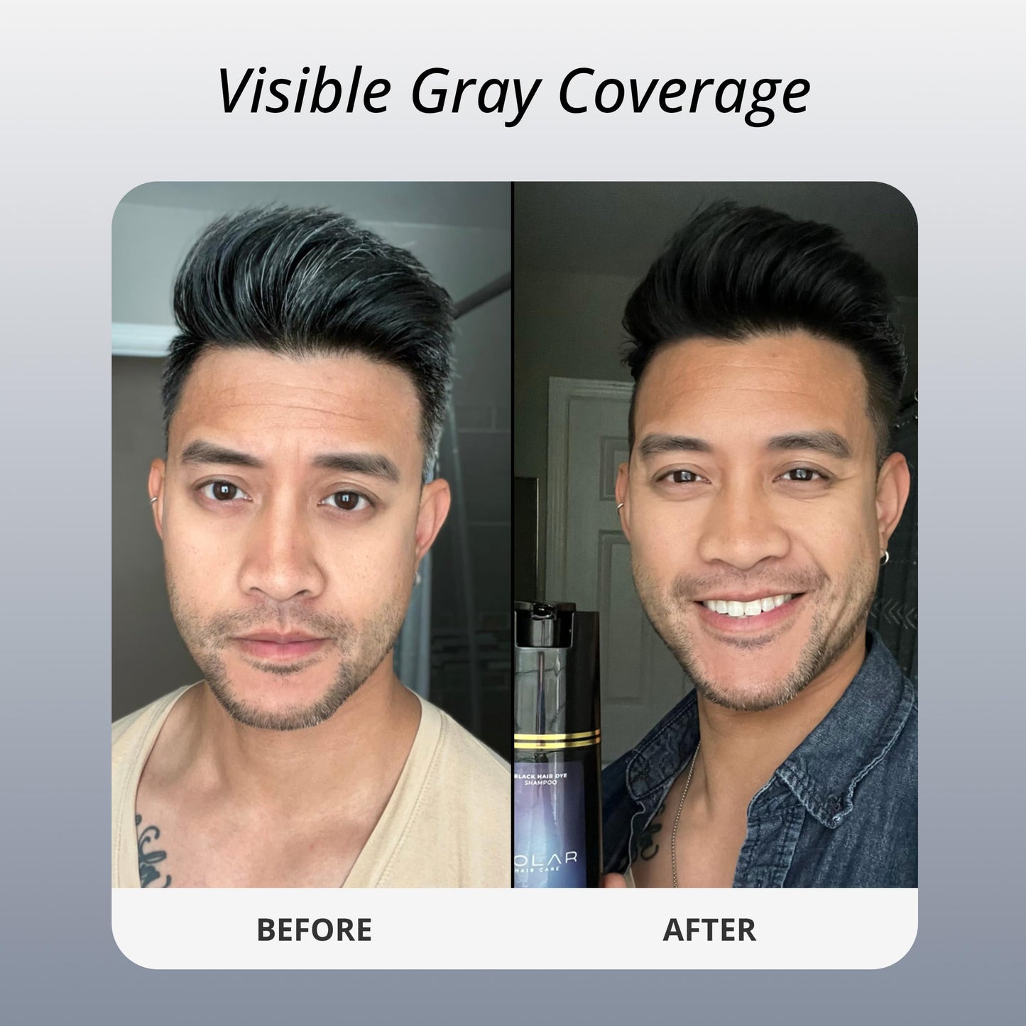 Polar Hair Dye Shampoo | Jet Black Hair Dye Color Shampoo for Gray Coverage Beauty and Personal Care POLAR HAIR CARE
