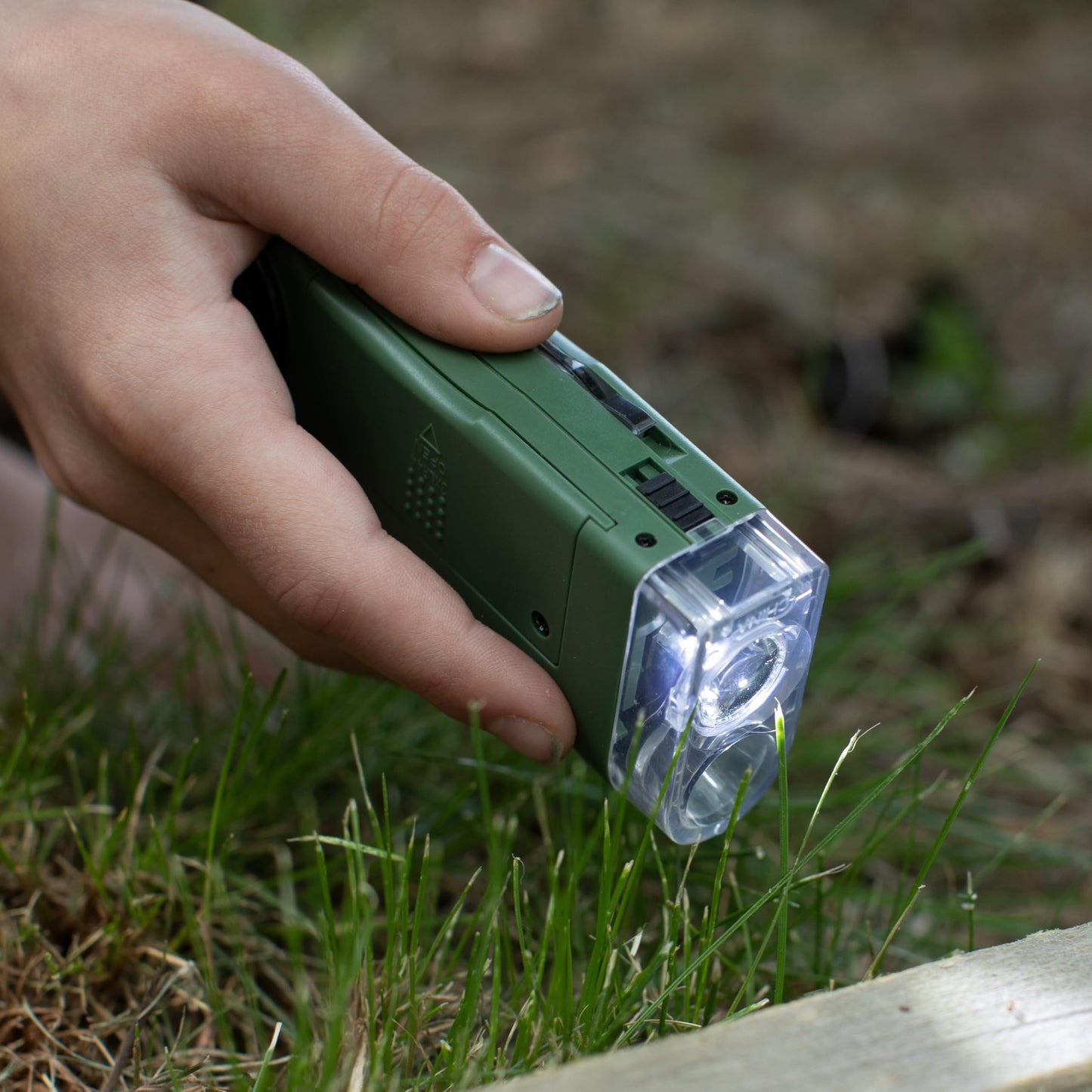 Carson X-Scope 7-in-1 Kids Optical Tool – Pocket Microscope, Telescope, Magnifier, Flashlight, Whistle, Compass & Digital Clock (CP-11)