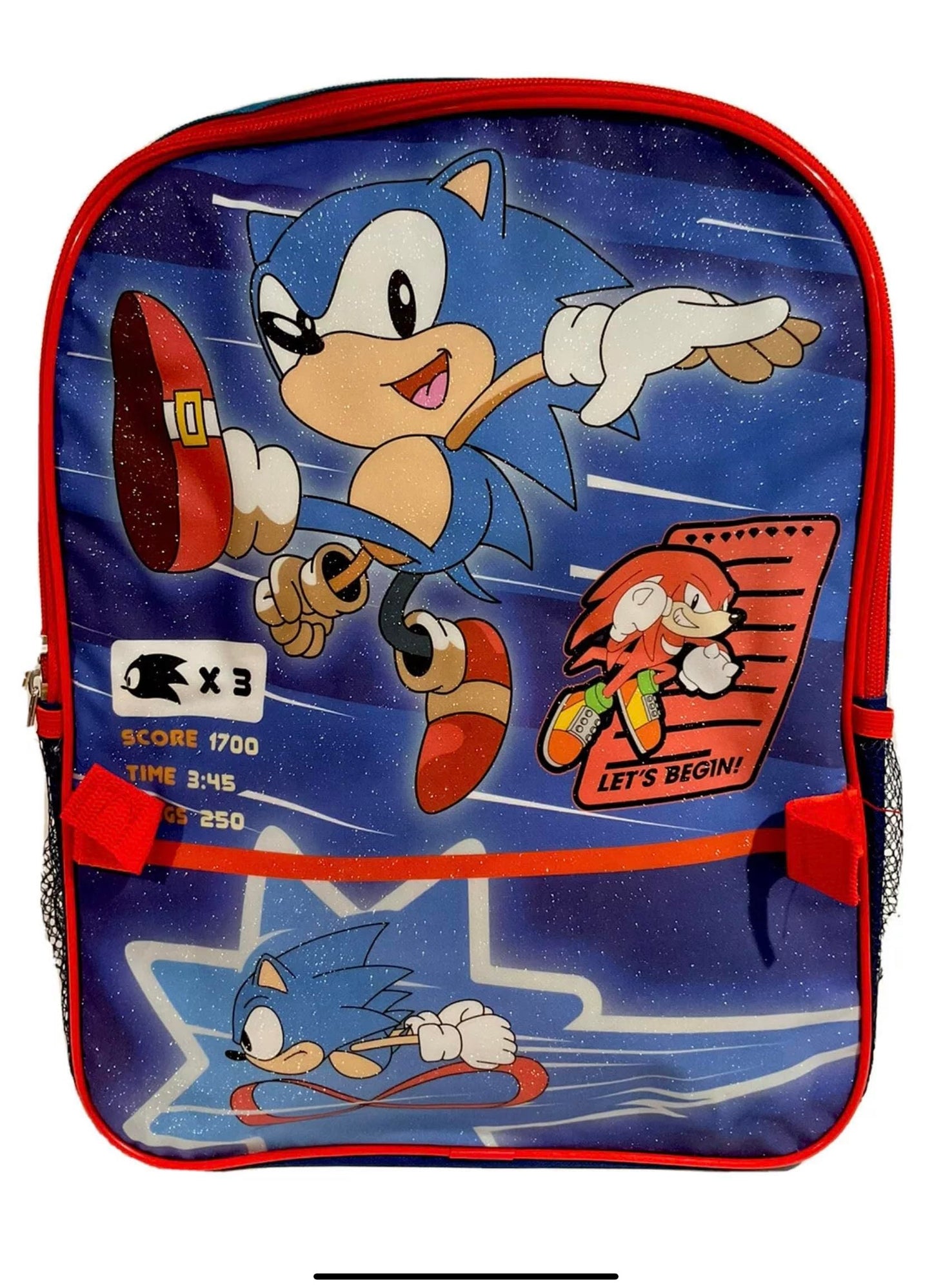 Accessory Innovations Sonic Full Size 16 Inch Backpack with Detachable Lunch Box, Blue, B23SH57027-ET