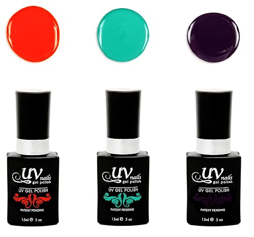 UV-Nails Rhea Set of 3 UV or LED gel polish Beauty & Personal Care UV-NAILS