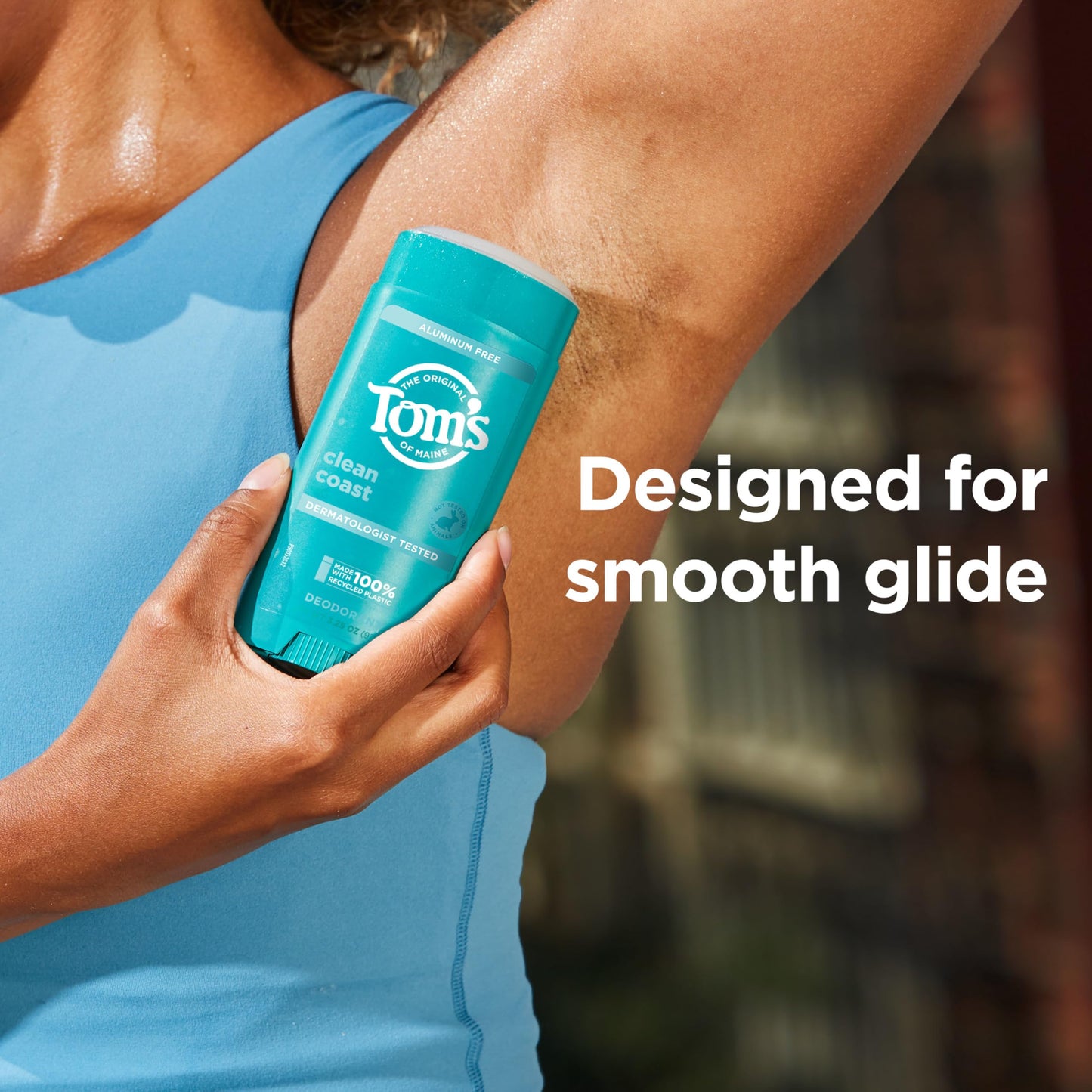 Tom’s of Maine Clean Coast Aluminum Free Natural Deodorant For Women & Men - Goes on Clear - Odor & Wetness Protection - Naturally Derived Beauty and Personal Care Tom's of Maine
