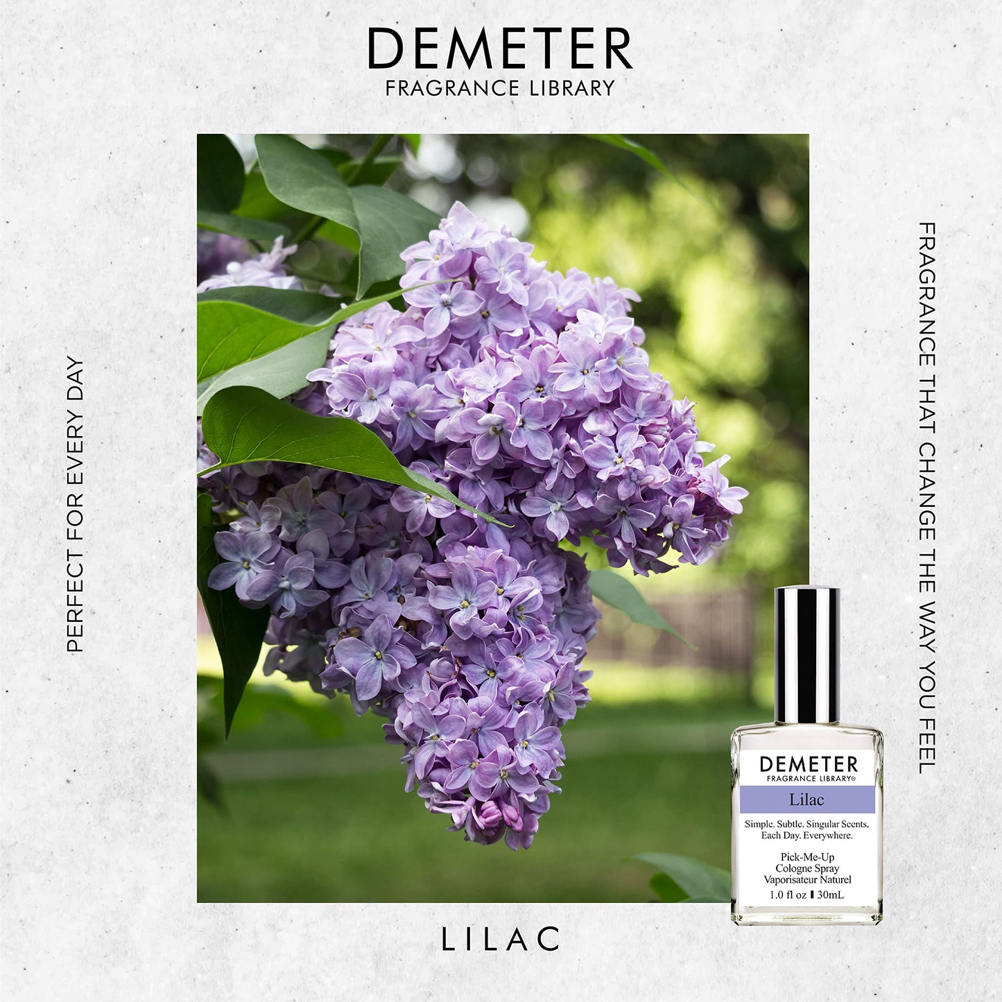 DEMETER Natural Perfume Spray Cologne for Women, Lilac, 1 oz