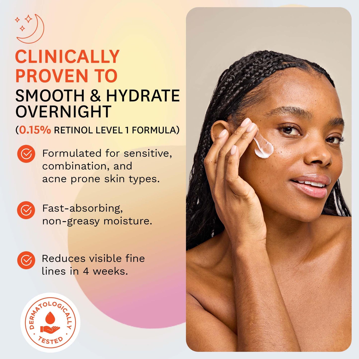 Fig.1 Retinol Night Cream | Face Hydrating Moisturizer With Retinol & Squalane | Night Cream For Women With Sensitive Skin | Dermatologist Tested