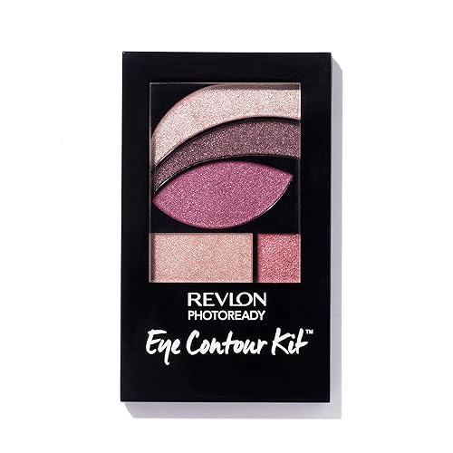 Revlon PhotoReady Eye Contour Kit, Eyeshadow Palette with 5 Wet/Dry Shades & Double-Ended Brush Applicator, Romaticism (540), 0.1oz