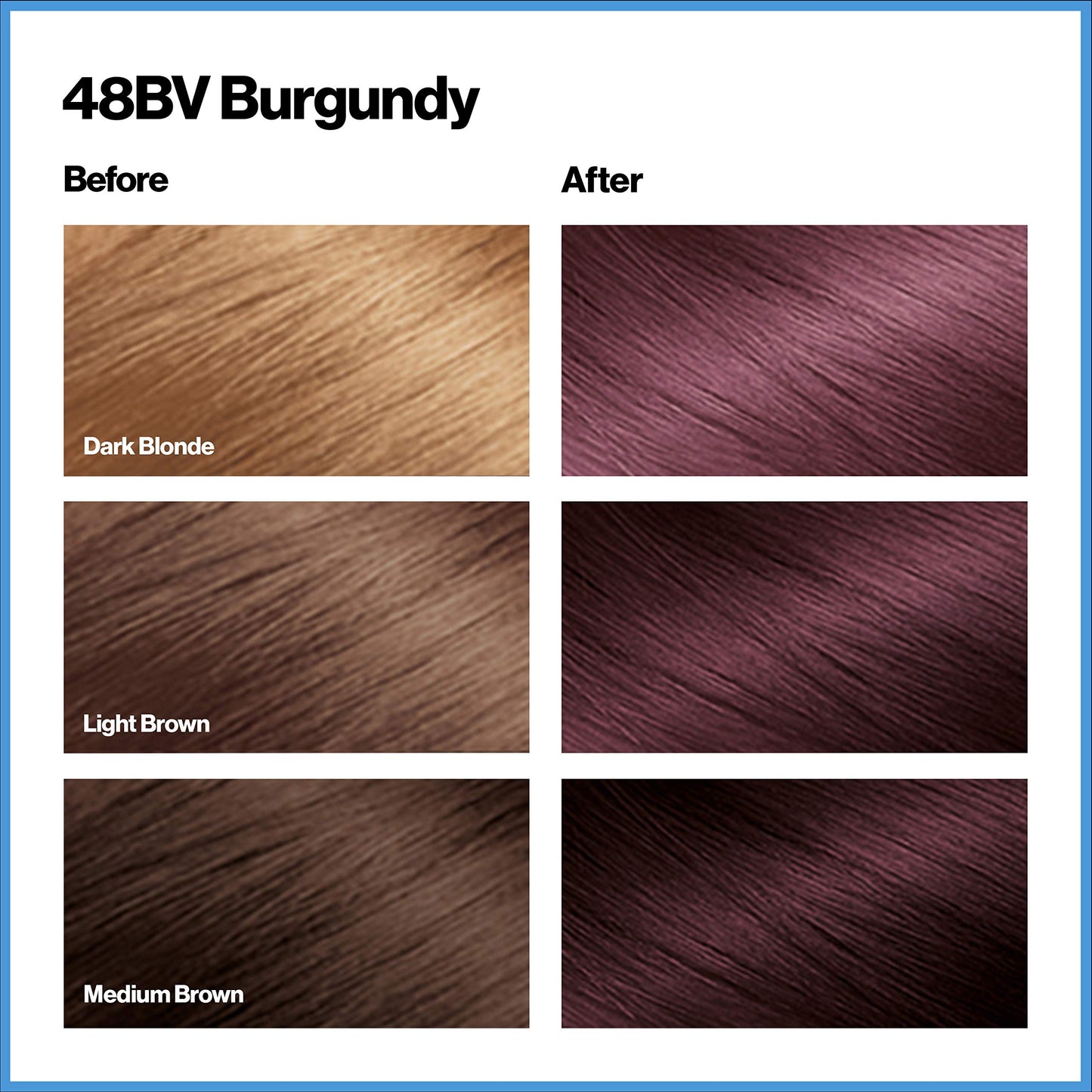 Revlon Total Color Permanent Hair Color, Clean and Vegan, 100% Gray Coverage Hair Dye, 48BV Burgundy, 3.5 oz