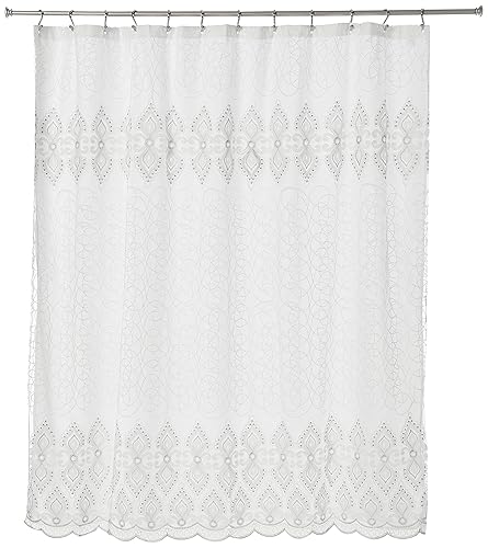 Popular Bath Collection Monaco, Shower Curtain, White