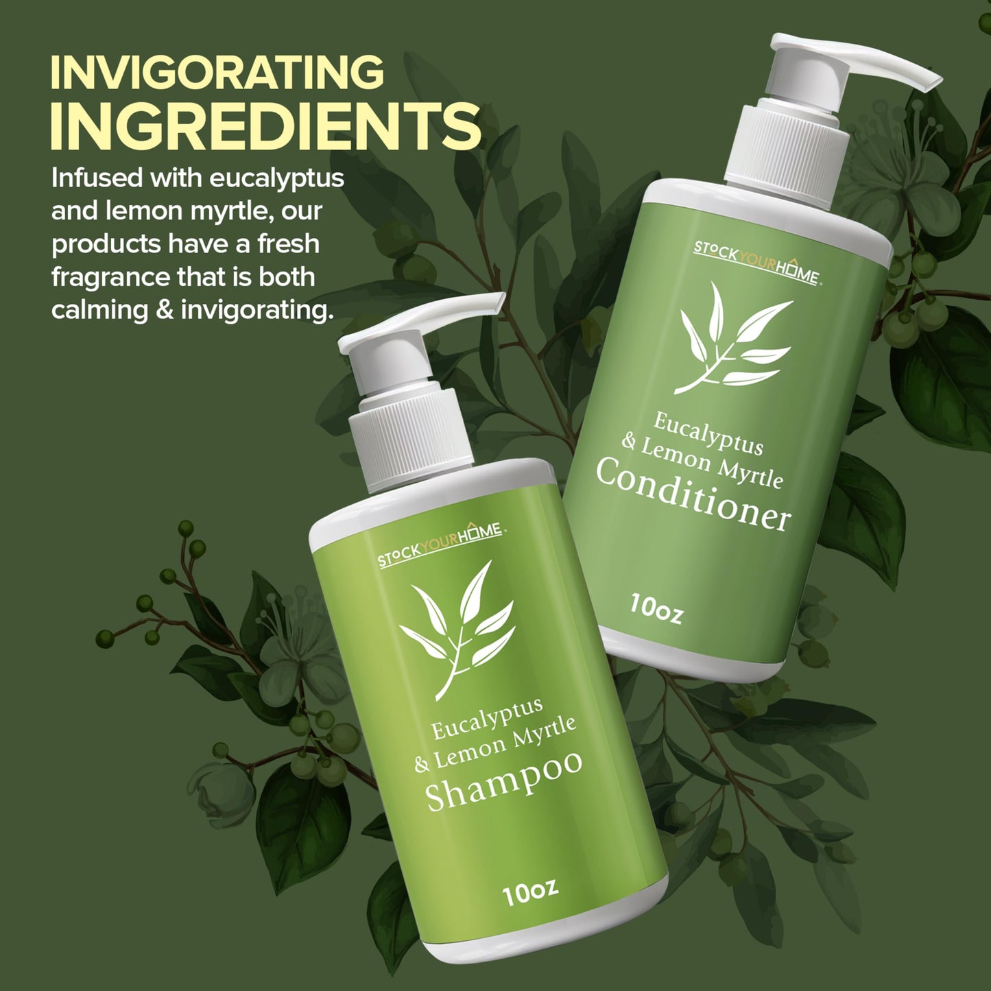 Shower Essentials Set for Men and Women, 3 Piece Shampoo Conditioner and Body Wash Set, 10 oz Bottles, Guest Bathroom Toiletries for Hotels
