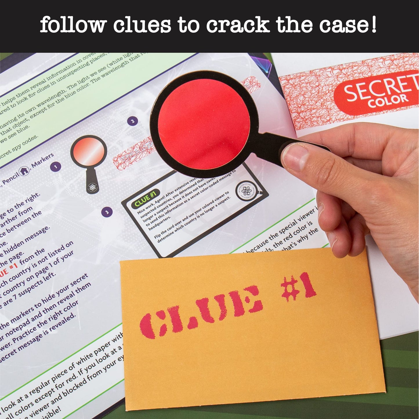 The Young Scientists Club Top Secret Spy Science Kit – Detective Set for Kids, Crime Solver Toy Gift for Boys & Girls Ages 8-10