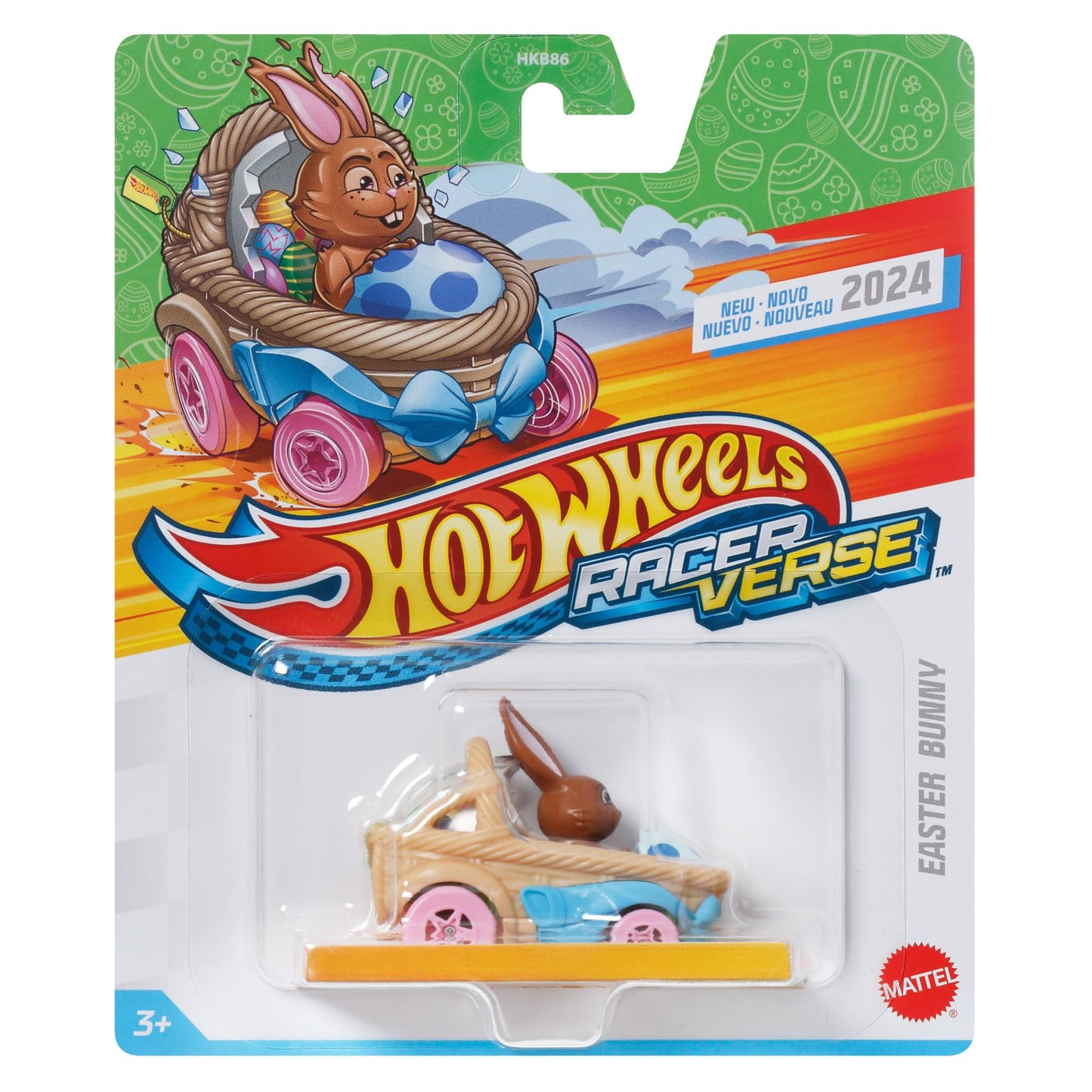 Hot Wheels RacerVerse Easter Bunny 1:64 Scale Toy Car Optimized Track