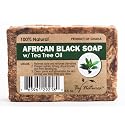 By Natures 100% Natural African Black Soap With Tea Tree Oil 3.5 Oz (Pack of 1)