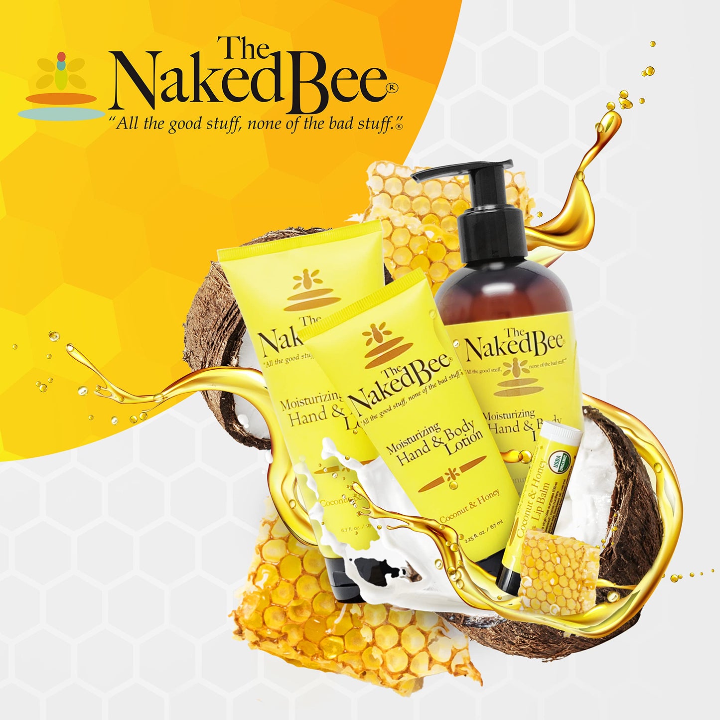 The Naked Bee Body Lotion & Hair Spray Grapefruit Blossom Honey Head To Toe Duo - Moisturizing Body Lotion for Dry Skin & Hair Perfume Spray for Women Beauty and Personal Care The Naked Bee